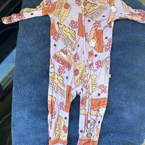 Posh Peanut  Pie and Flower Print Footie